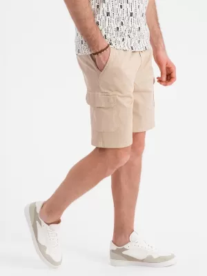 Pantaloni scurți pentru bărbați OMBRE OM-SRCG-0190 BEJ