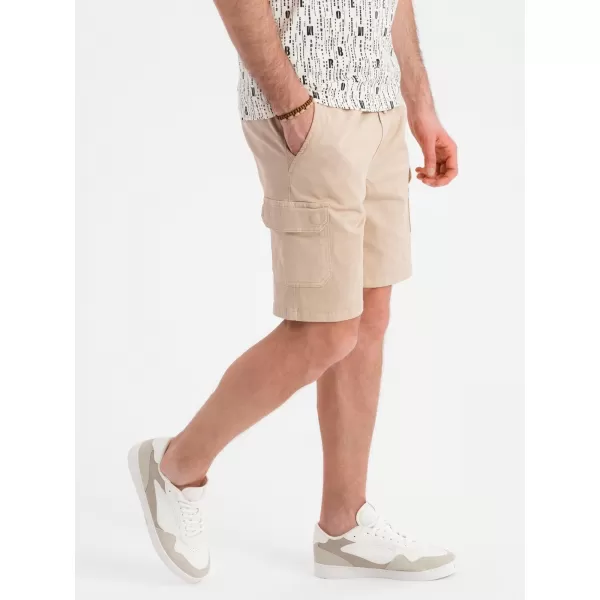  Pantaloni scurți pentru bărbați OMBRE OM-SRCG-0190 BEJ 
