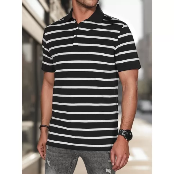  Mens t -thirt cu guler DSTREET PX0636 NEGRU 