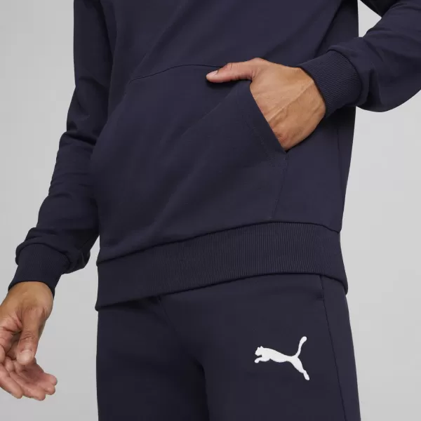  Panoul pentru bărbați PUMA TEAMGOAL CASUALS HOODY 658618_06 PUMA NAVY/PUMA WHITE 
