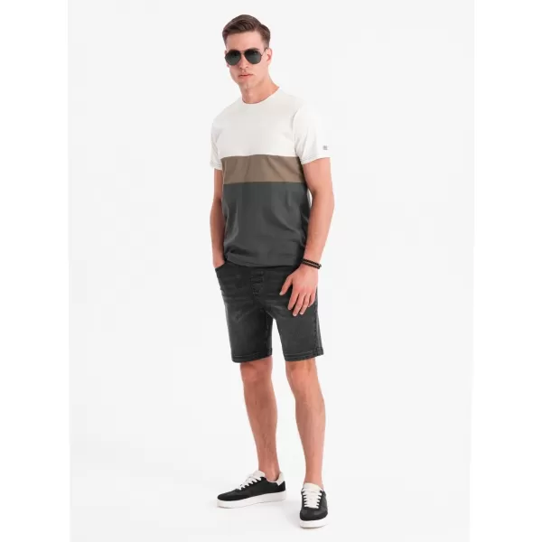  Pantaloni scurți pentru bărbați OMBRE OM-SRDS-0192 NEGRU 