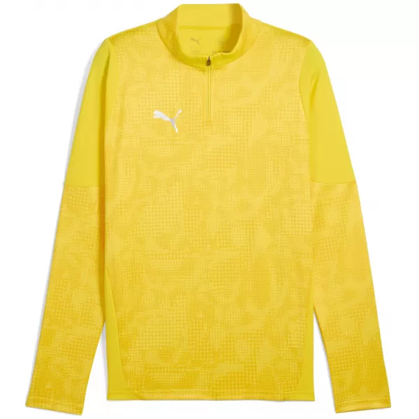  Panoul pentru bărbați PUMA TEAMCUP TRAINING 1/4 ZIP TOP 659164_07 FASTER YELLOW/ SILVER GALBEN/PUMA MAI RAPID 