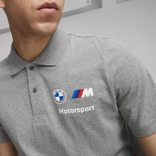  Mens t -thirt cu guler PUMA BMW MMS ESS POLO 621312_03 HEATHER GRI MEDIU 