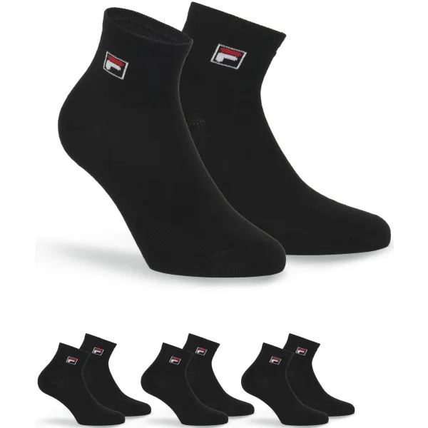  Șosete FILA QUARTER 3-PACK F9303 BLACK 