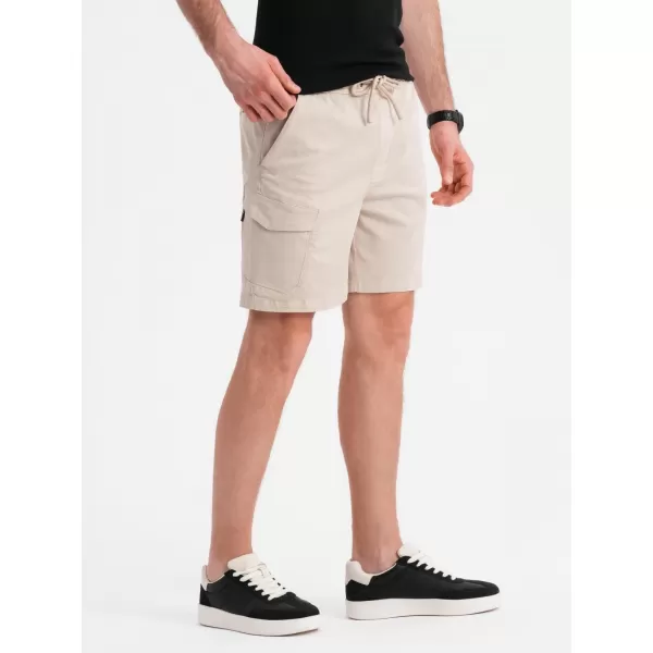  Pantaloni scurți pentru bărbați OMBRE OM-SRCG-0194 CREMĂ 