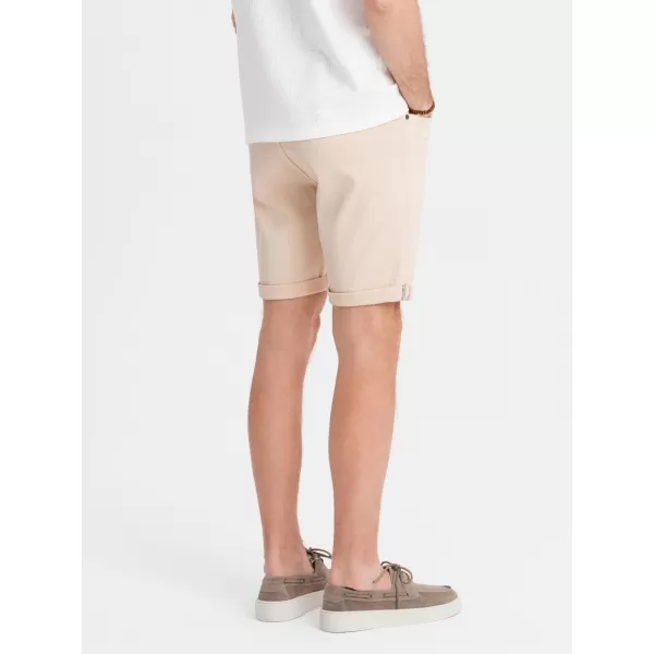  Pantaloni scurţi OMBRE OM-SRDS-0162 CREMĂ 