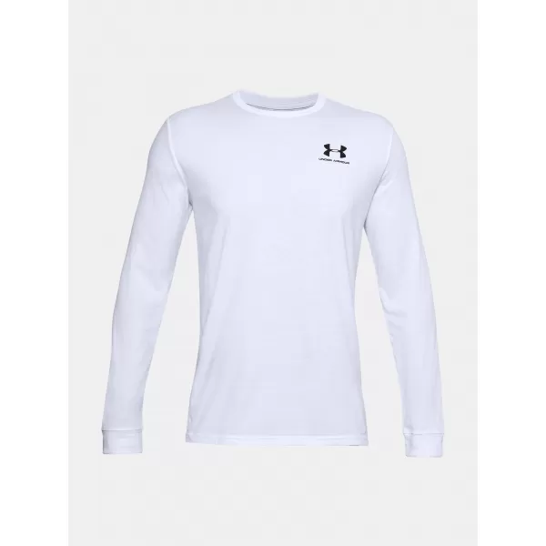  Tricou pentru bărbați UNDER ARMOUR SPORTSTYLE LEFT CHEST LS 1329585-100 ALB 