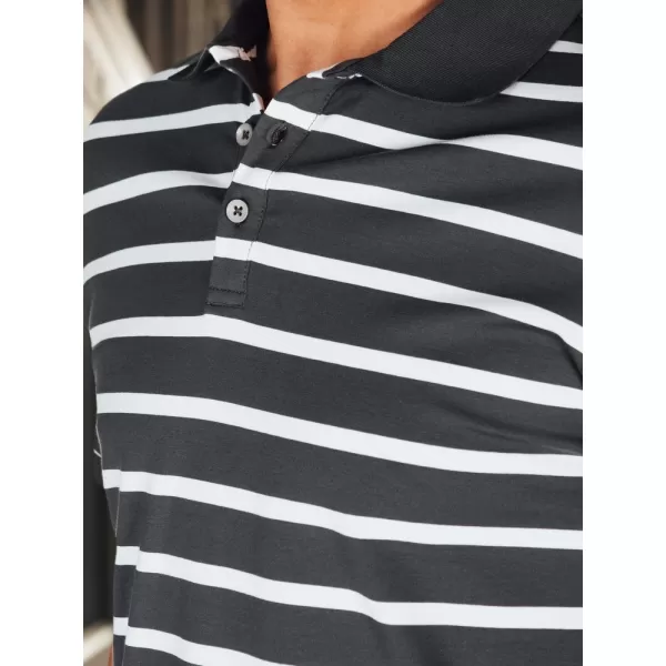  Mens t -thirt cu guler DSTREET PX0639 GRI DESCHIS 