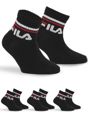 Șosete FILA JUNIOR QUARTE 3-PACK F8338 BLACK