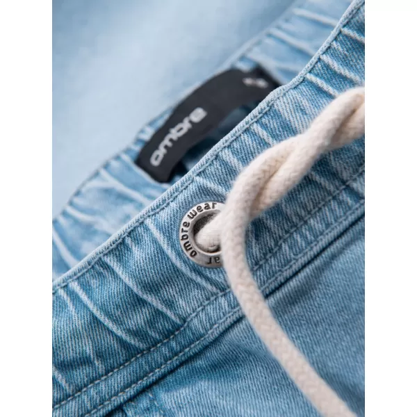  Pantaloni scurți pentru bărbați OMBRE OM-SRDS-0192 ALBASTRU DESCHIS 