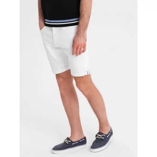  Pantaloni scurți pentru bărbați OMBRE OM-SRDS-0162 ALB 