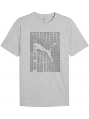 Tricou bărbătesc PUMA GRAPHICS WORDING TEE 684825_04 HEATHER GRI DESCHIS