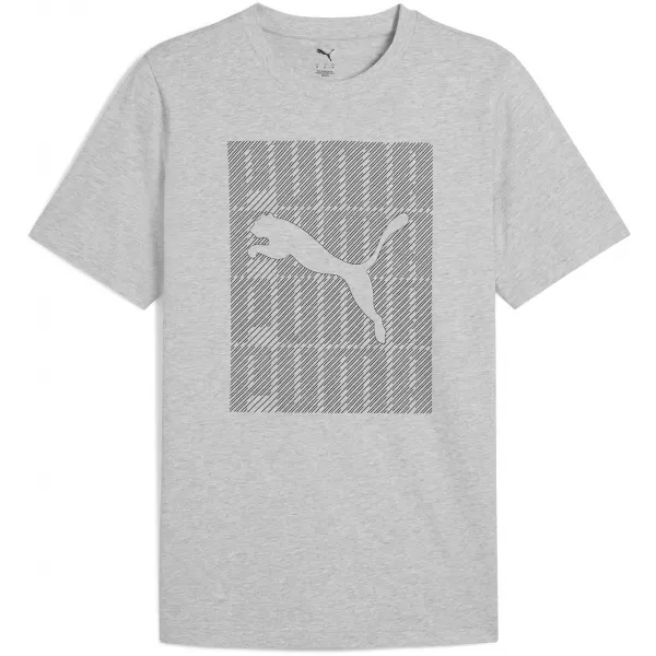  Tricou bărbătesc PUMA GRAPHICS WORDING TEE 684825_04 HEATHER GRI DESCHIS 