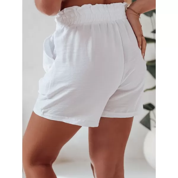  Pantaloni scurți pentru doamne DSTREET OWN STYLE SY0456 ALB 
