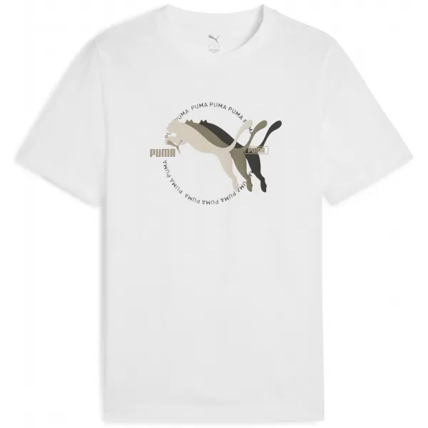  Tricou bărbătesc PUMA GRAPHICS MULTIPLE LOGO TEE 684826_02 PUMA ALB 