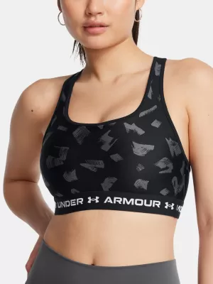Sutien de damă UNDER ARMOUR CROSSBACK MID PRINT 1361042-009 NEGRU
