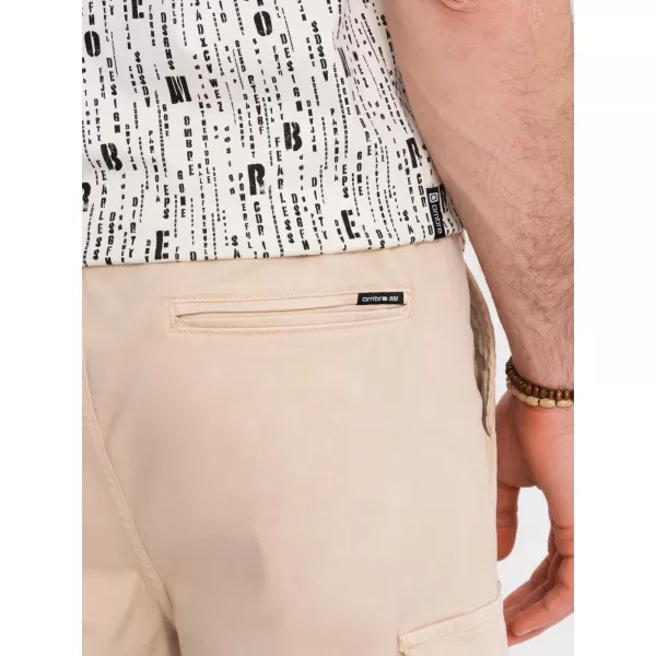  Pantaloni scurți pentru bărbați OMBRE OM-SRCG-0190 BEJ 