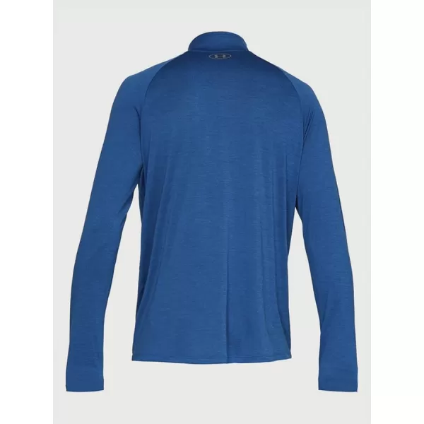  Tricou pentru bărbați UNDER ARMOUR TECH 1/2 ZIP 2.0 1328495-400 ALBASTRU 