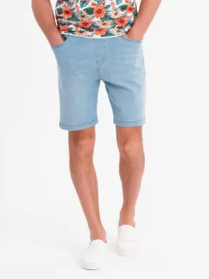 Pantaloni scurți pentru bărbați OMBRE OM-SRDS-0192 ALBASTRU DESCHIS