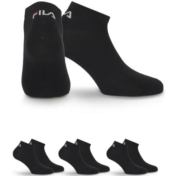  Șosete FILA INVISIBLE 3-PACK F9100 BLACK 