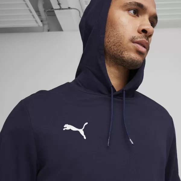  Panoul pentru bărbați PUMA TEAMGOAL CASUALS HOODY 658618_06 PUMA NAVY/PUMA WHITE 