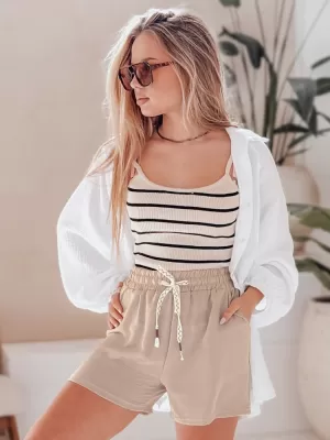 Pantaloni scurți pentru doamne DSTREET NOT TOMORROW SY0447 KAKI