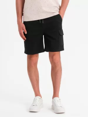 Pantaloni scurți pentru bărbați OMBRE OM-SRCG-0190 NEGRU