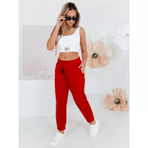  Pantaloni pentru doamne DSTREET MADMAX UY1428 ROŞU 