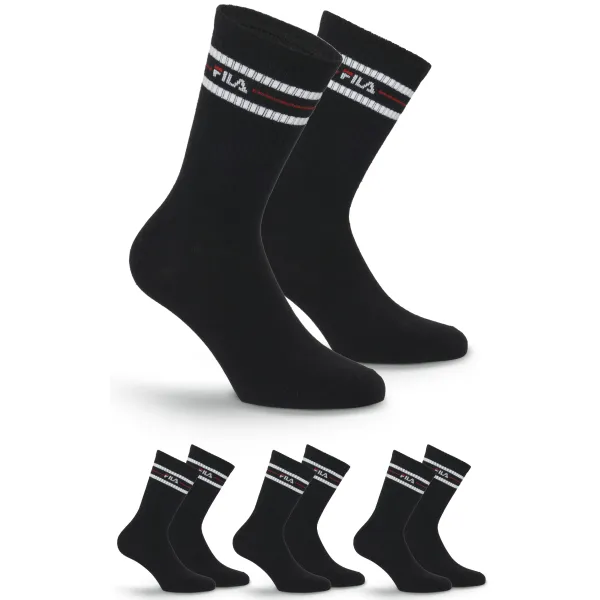  Șosete pentru bărbați FILA NORMAL 3-PACK F9092 BLACK 