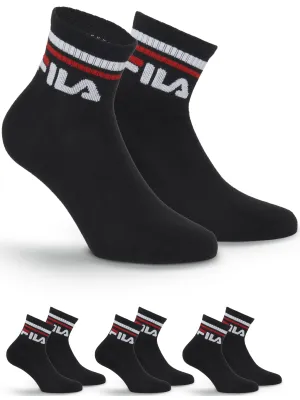 Șosete FILA QUARTER 3-PACK F9398 BLACK