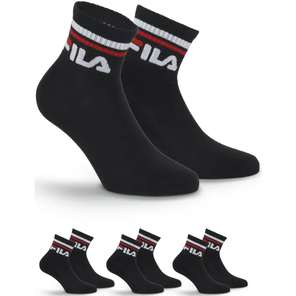  Șosete FILA QUARTER 3-PACK F9398 BLACK 