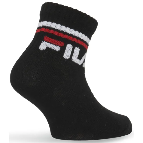  Șosete FILA JUNIOR QUARTE 3-PACK F8338 BLACK 