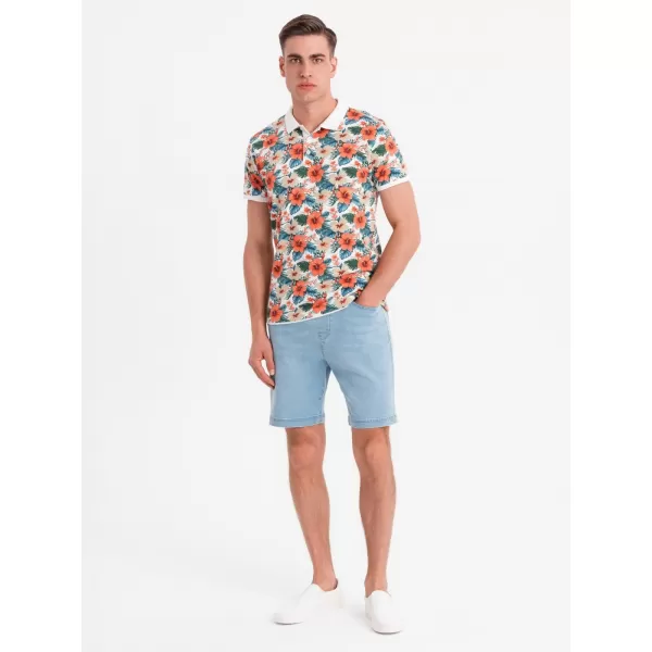  Pantaloni scurți pentru bărbați OMBRE OM-SRDS-0192 ALBASTRU DESCHIS 