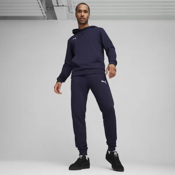  Panoul pentru bărbați PUMA TEAMGOAL CASUALS HOODY 658618_06 PUMA NAVY/PUMA WHITE 