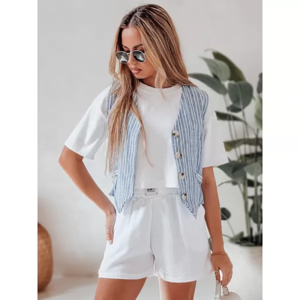  Pantaloni scurți pentru doamne DSTREET OWN STYLE SY0456 ALB 