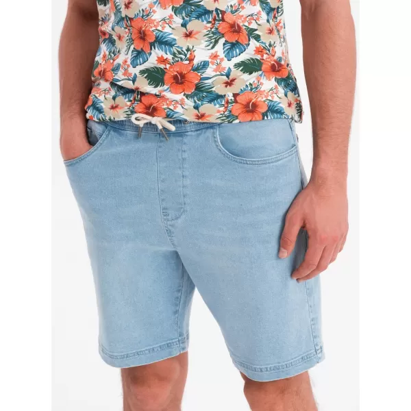  Pantaloni scurți pentru bărbați OMBRE OM-SRDS-0192 ALBASTRU DESCHIS 