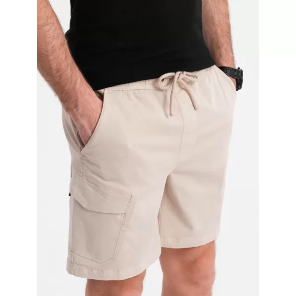  Pantaloni scurți pentru bărbați OMBRE OM-SRCG-0194 CREMĂ 