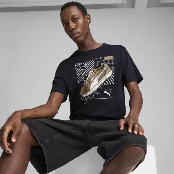  Tricou bărbătesc PUMA GRAPHICS SNEAKER TEE 684830_16 NOUA NAVĂ 