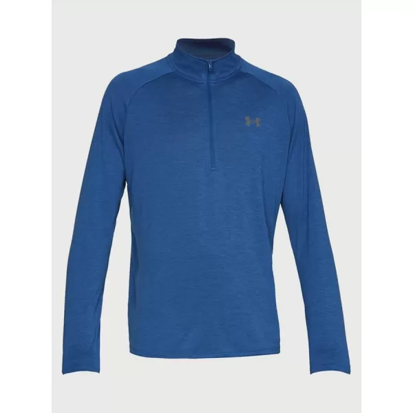  Tricou pentru bărbați UNDER ARMOUR TECH 1/2 ZIP 2.0 1328495-400 ALBASTRU 