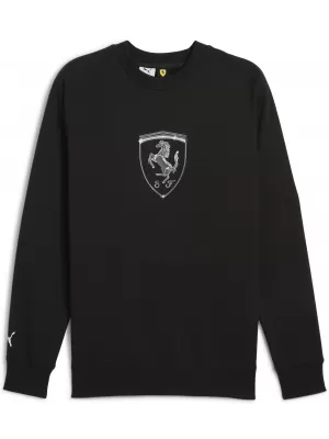 Panoul pentru bărbați PUMA FERRARI RACE BIG SHIELD CREW 630193_01 PUMA NEGRU