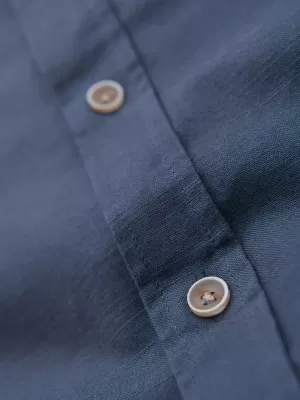 Cămaşă OMBRE OM-SHCS-0134 ALBASTRU