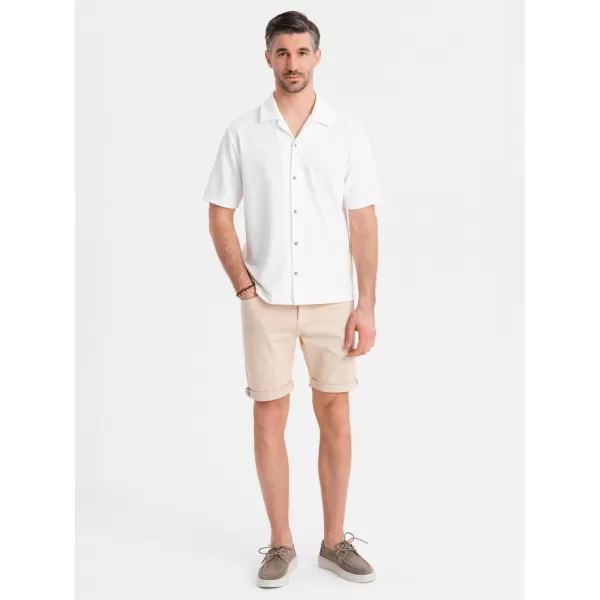  Pantaloni scurţi OMBRE OM-SRDS-0162 CREMĂ 