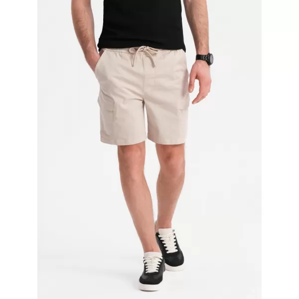  Pantaloni scurți pentru bărbați OMBRE OM-SRCG-0194 CREMĂ 