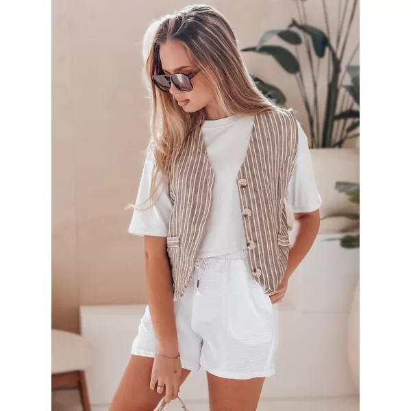  Pantaloni scurți pentru doamne DSTREET NOT TOMORROW SY0450 ALB 