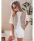 Pantaloni scurți pentru doamne DSTREET NOT TOMORROW SY0450 ALB