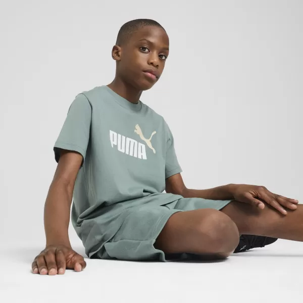  Tricou pentru copii PUMA ESS 2 COLOR NO.1 LOGO TEE 685778_30 LUNA VERDE 