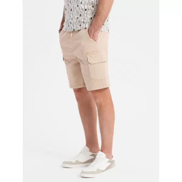  Pantaloni scurți pentru bărbați OMBRE OM-SRCG-0190 BEJ 
