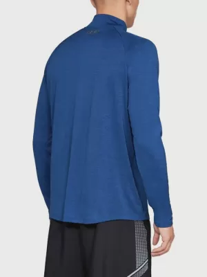Tricou pentru bărbați UNDER ARMOUR TECH 1/2 ZIP 2.0 1328495-400 ALBASTRU