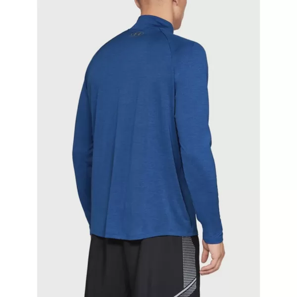  Tricou pentru bărbați UNDER ARMOUR TECH 1/2 ZIP 2.0 1328495-400 ALBASTRU 