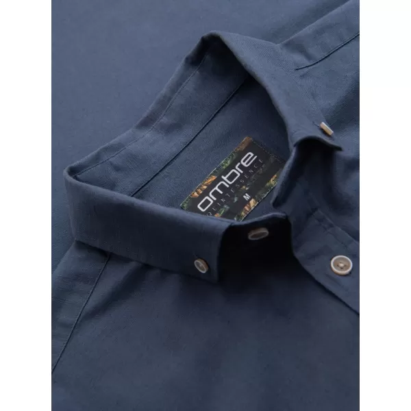  Cămaşă OMBRE OM-SHCS-0134 ALBASTRU 
